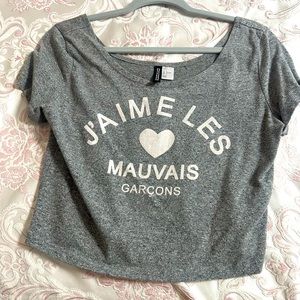 Parisian themed crop top from H&m